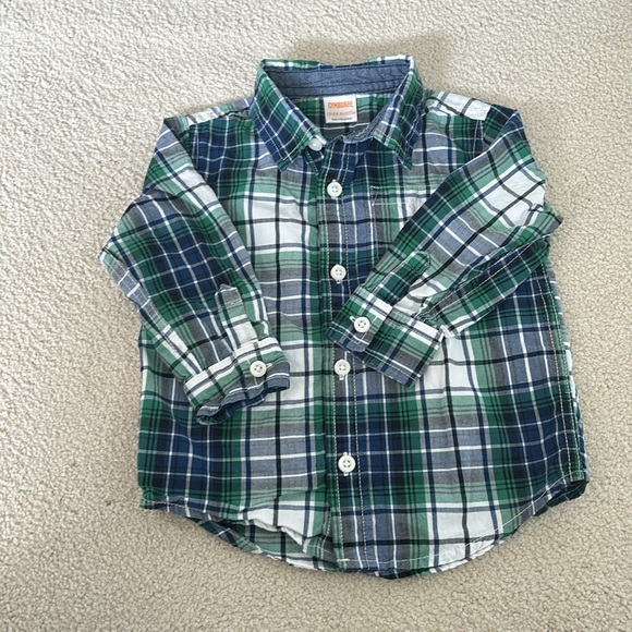 Gymboree toddler boy, 18 to 24 months plaid, long sleeve button-down - Picture 3 of 5